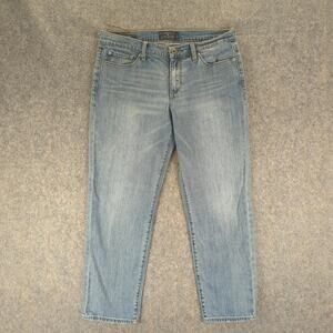 Lucky Brand Jeans Womens 10 Blue Sweet Crop Mid Rise Stretch Denim Casual Pants